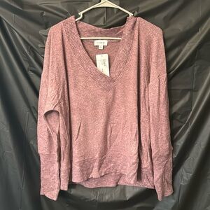 Evereve V-neck pullover pinkish sweater